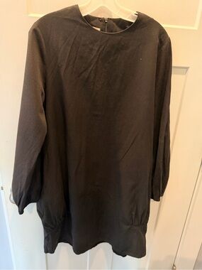 Allday Spain Black Long Sleeve Shift Tunic Dress Size EUR 38 US Small/medium